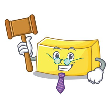 Yargıç tereyağı maskot karikatür tarzı