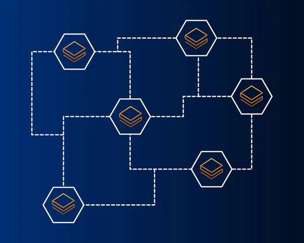 Криптовалюта стратис блокчейн фон — стоковий вектор