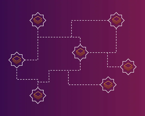 Kryptowährung stratis blockchain network circuit background — Stockvektor