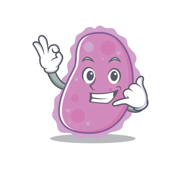 叫我细菌吉祥物卡通风格 — 图库矢量图片