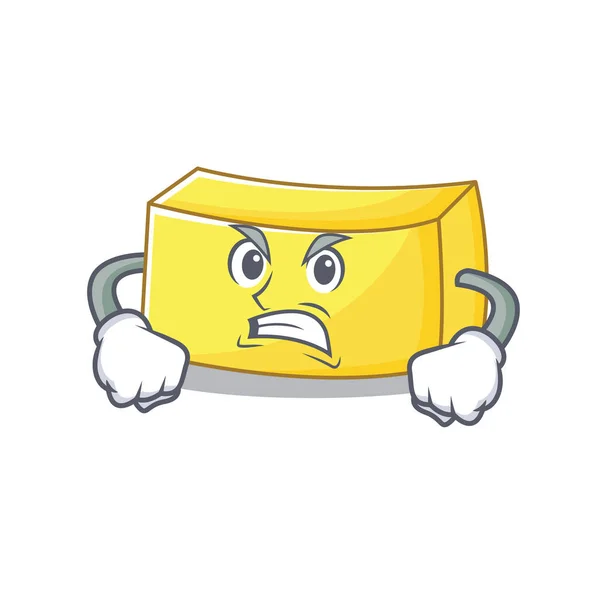 Máscara de manteiga irritada estilo cartoon —  Vetores de Stock