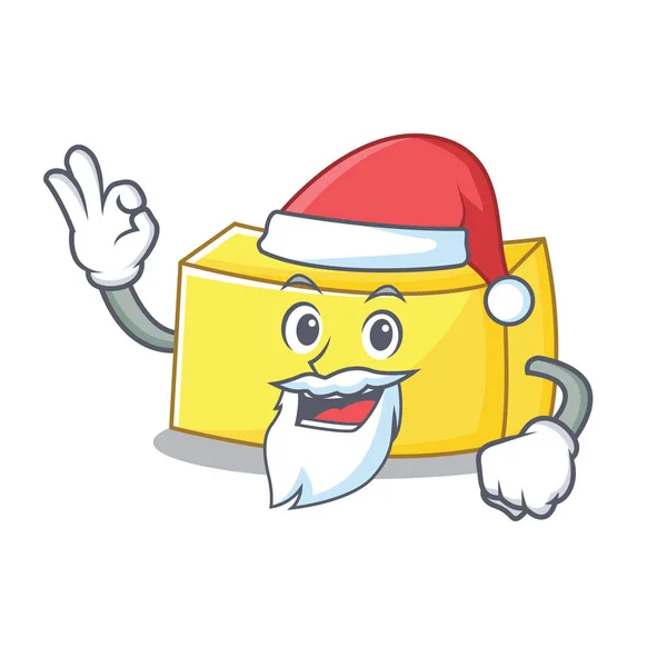 Santa manteiga mascote estilo cartoon — Vetor de Stock