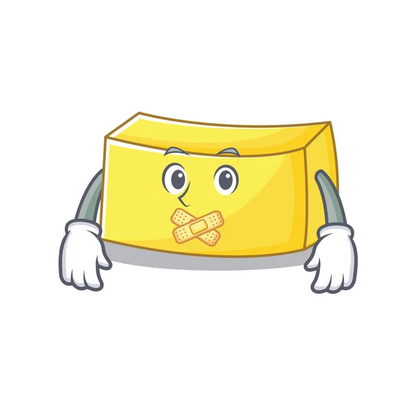Silenciosa mascota de mantequilla estilo de dibujos animados — Vector de stock