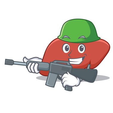 Ordu karaciğer karakter karikatür tarzı