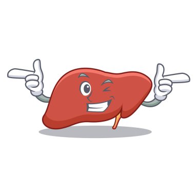 Wink karaciğer karakter karikatür tarzı