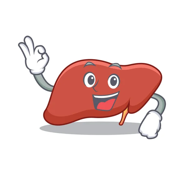 Karaciğer karakter karikatür tarzı Tamam