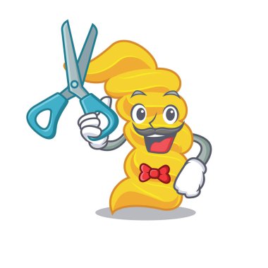 Kuaför düdük makarna karakter karikatür