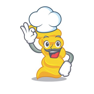 Şef düdük makarna karakter karikatür