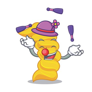 Düdük makarna maskot karikatür hokkabazlık