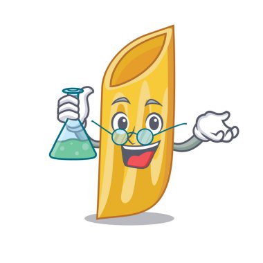 Profesör penne makarna karakter karikatür