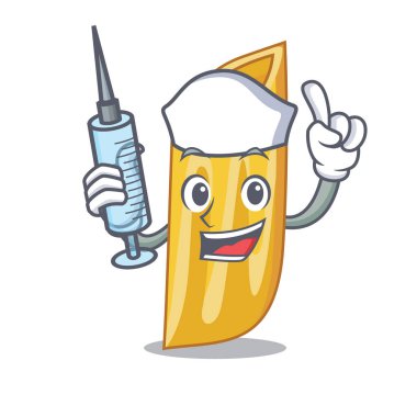 Hemşire penne makarna karakter karikatür