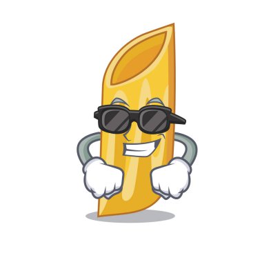 Süper cool penne makarna karakter karikatür
