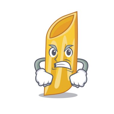 Kızgın penne makarna karakter karikatür