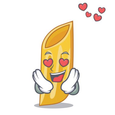 Aşk penne makarna karakter karikatür