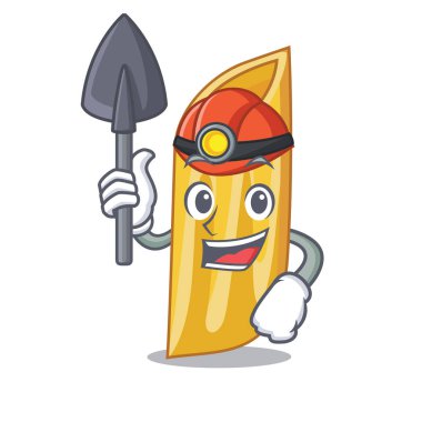 Madenci penne makarna karakter karikatür