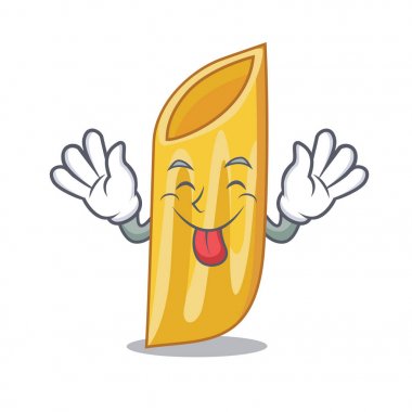 Penne makarna karakter karikatür dil