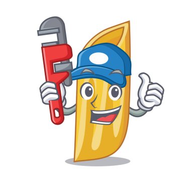 Tesisatçı penne makarna karakter karikatür