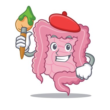 Sanatçı bağırsak karakter karikatür tarzı