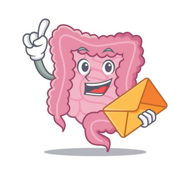 Zarf bağırsak karakter karikatür tarzı ile