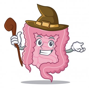 Cadı bağırsak maskot karikatür tarzı