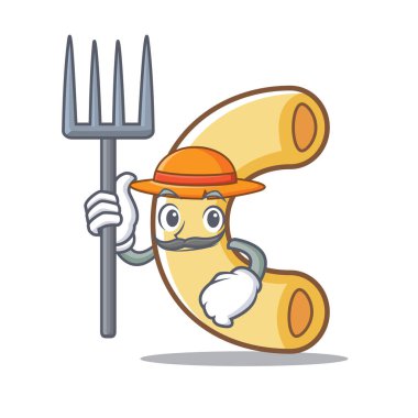 Çiftçi makarna karakter karikatür tarzı