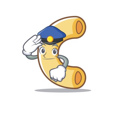 Polis makarna karakter karikatür tarzı