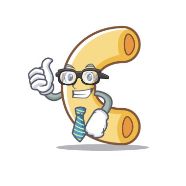 İşadamı makarna karakter karikatür tarzı