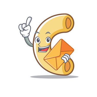 Zarf makarna karakter karikatür tarzı ile