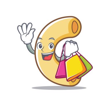 Makarna karakter karikatür tarzı alışveriş