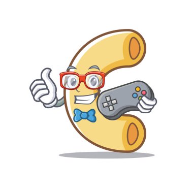 Oyun makarna maskot karikatür tarzı