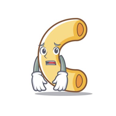 Korkarım makarna maskot karikatür tarzı