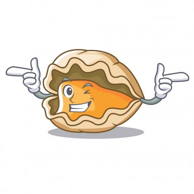 Wink istiridye karakter karikatür tarzı