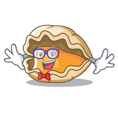 Geek istiridye karakter karikatür tarzı