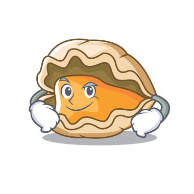 Smirking istiridye karakter karikatür tarzı