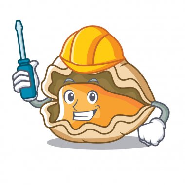 Otomotiv istiridye maskot karikatür tarzı