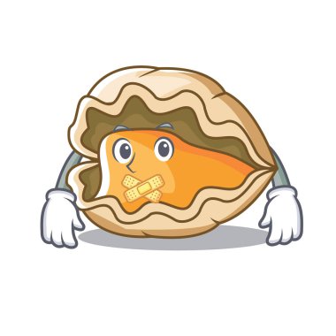 Sessiz istiridye maskot karikatür tarzı