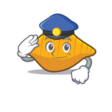 Polis conchiglie makarna karakter karikatür
