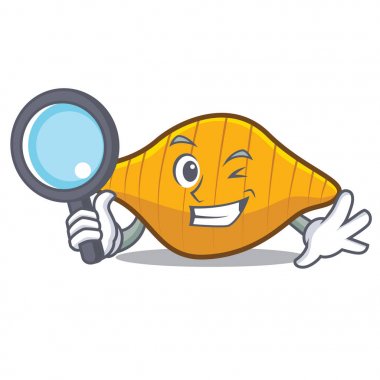 Detective conchiglie pasta character cartoon