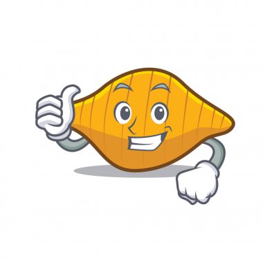 Başparmak yukarıya conchiglie makarna karakter karikatür