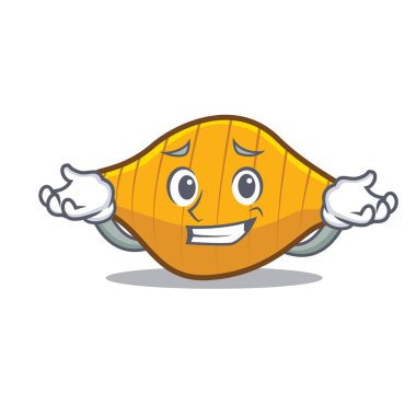 Sırıtan conchiglie makarna karakter karikatür