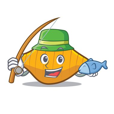 Balık tutma conchiglie makarna maskot çizgi film