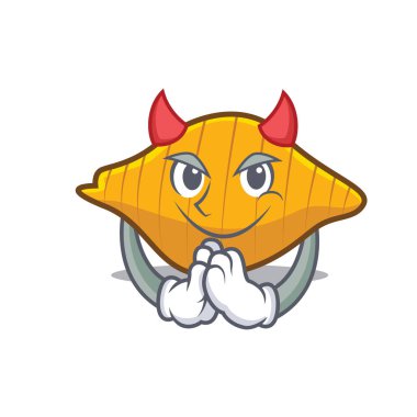 Devil conchiglie pasta mascot cartoon