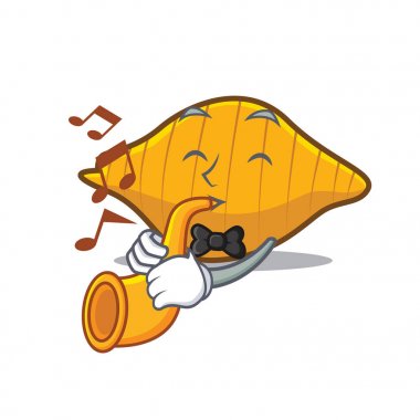 Trompet conchiglie makarna maskot karikatür ile