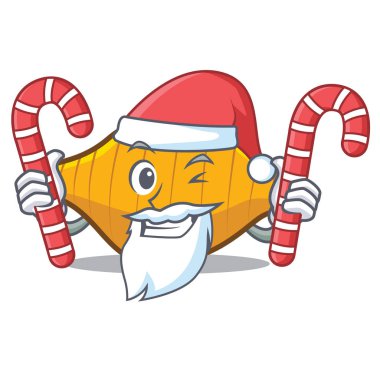 Santa şeker conchiglie makarna maskot karikatür ile