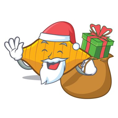 Noel Baba hediye conchiglie makarna maskot karikatür ile