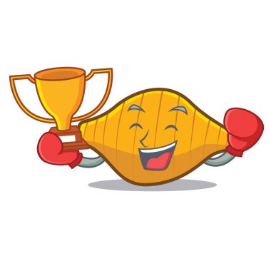 Boks şampiyonu conchiglie makarna maskot çizgi film