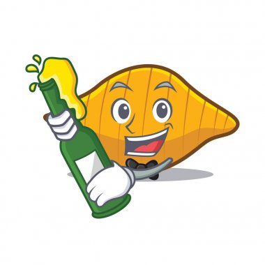 Bira conchiglie makarna maskot karikatür ile