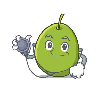 Doktor zeytin karakter karikatür tarzı