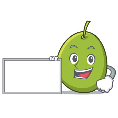 Kurulu zeytin karakter karikatür tarzı ile