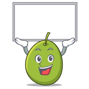 Kurulu zeytin karakter karikatür tarzı